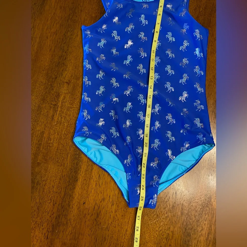 Justice Reversible unicorn one-piece swimming suit